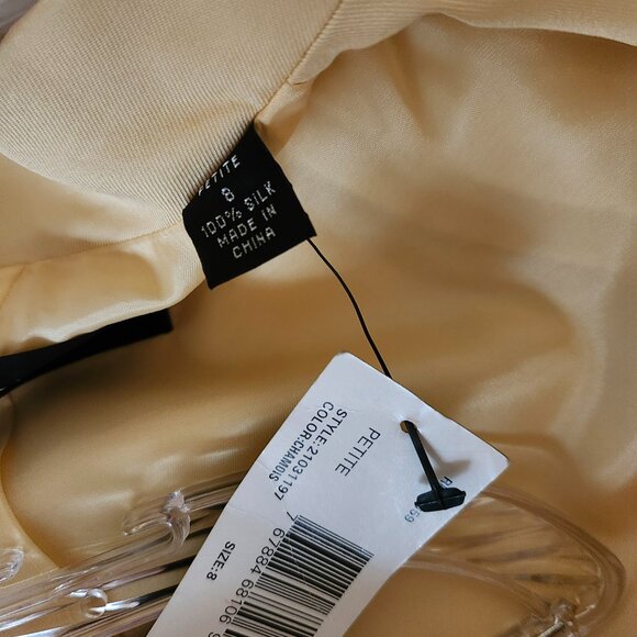 VTG yellow silk ELLEN TRACY blazer - Picture 4 of 5